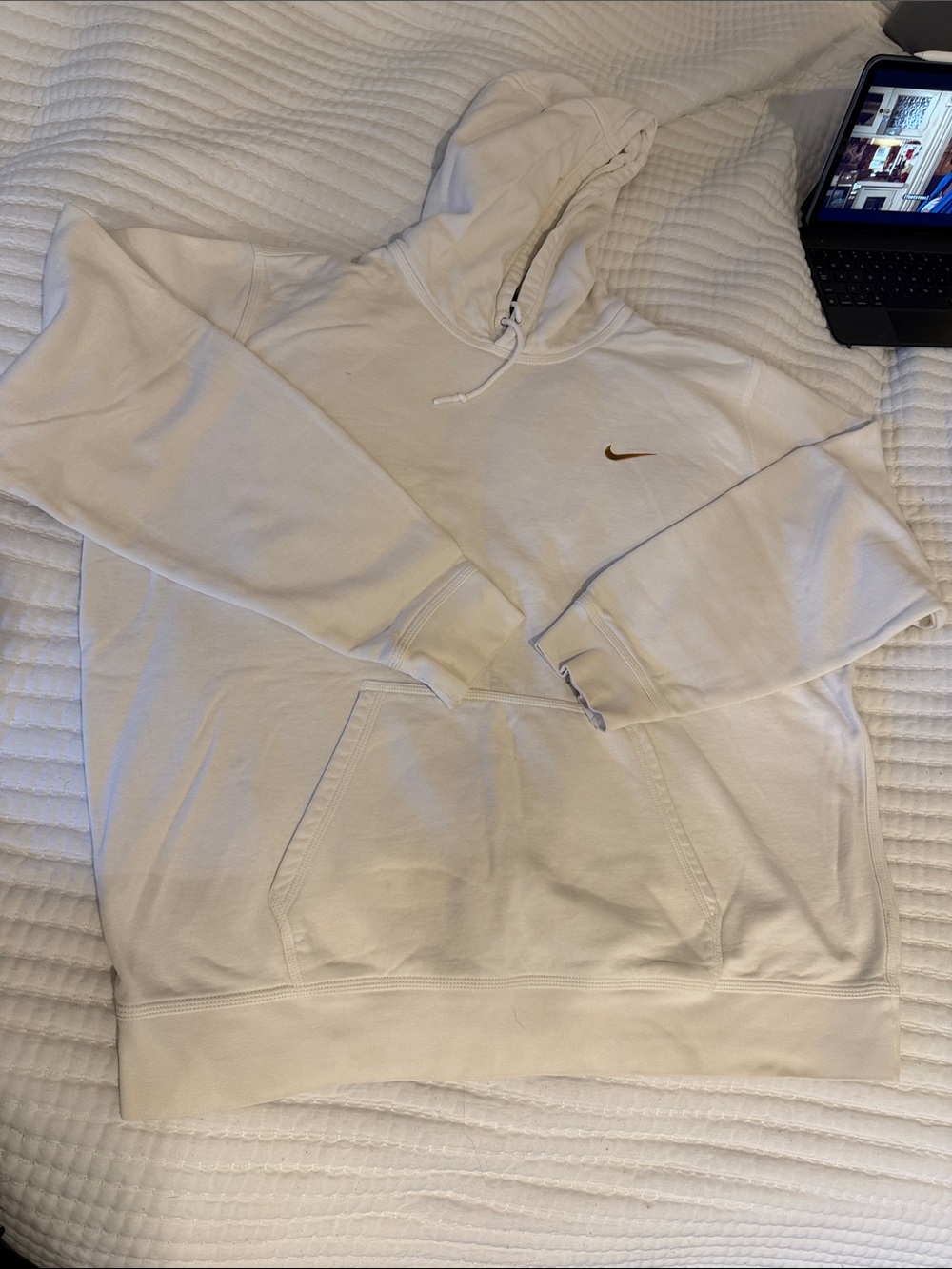 Nike Cream Hoodie with Bronze Swoosh